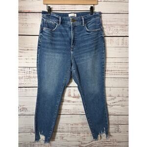 LOFT women's jeans size 31/12 shark bite hem